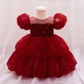 Imported Girls Korean Style Party Dress - Rosewood