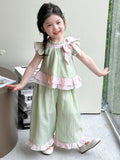 Imported Kids Stylish Top And Pant Set - Teel