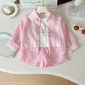 Imported Kids Stylish Top And Pant Set- Pink
