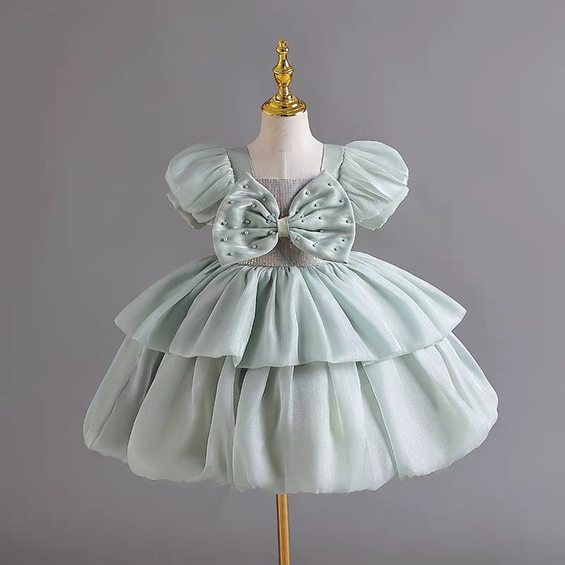 Imported Girls Korean Style Party Dress - Oslo Grey