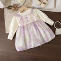 Imported Girls Korean Style Frock - Soft Amber