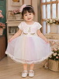 Imported Girls Korean Style Frock - Dawn Pink