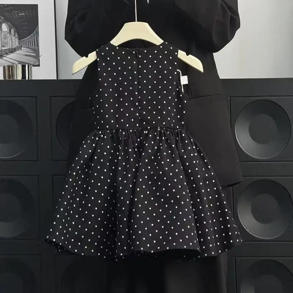 Imported Girls Korean Style Frock - Black