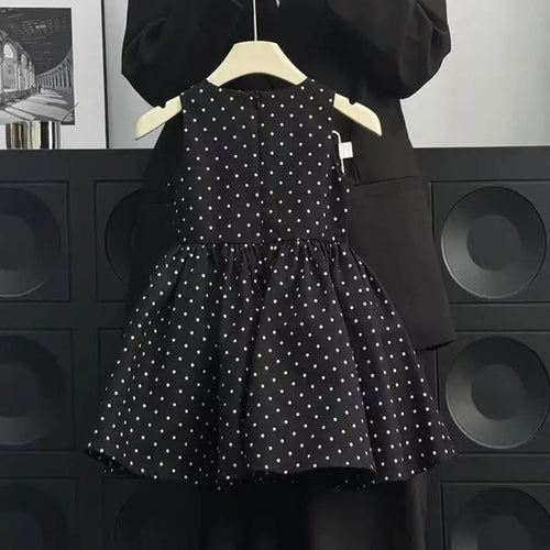Imported Girls Korean Style Frock - Black