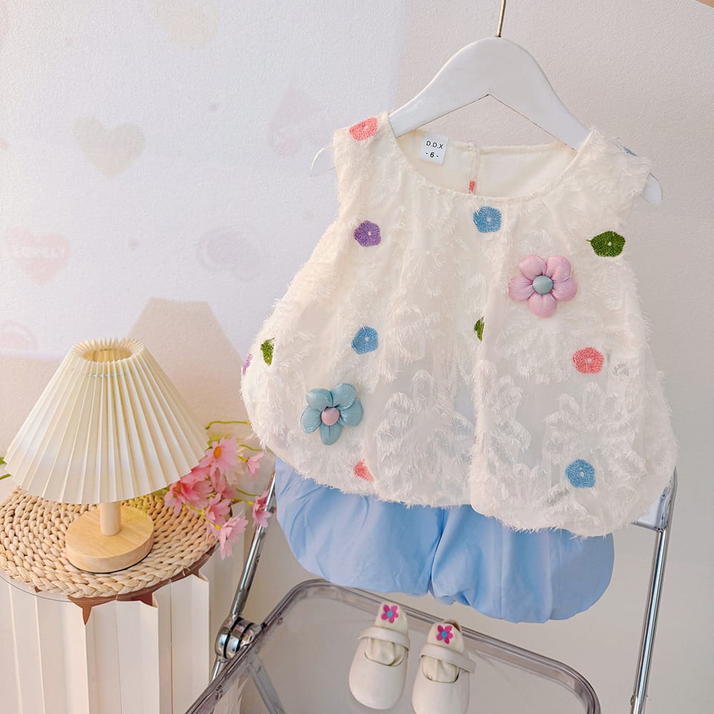 Imported Kids Stylish Top And Pant Set - Oyster Pink