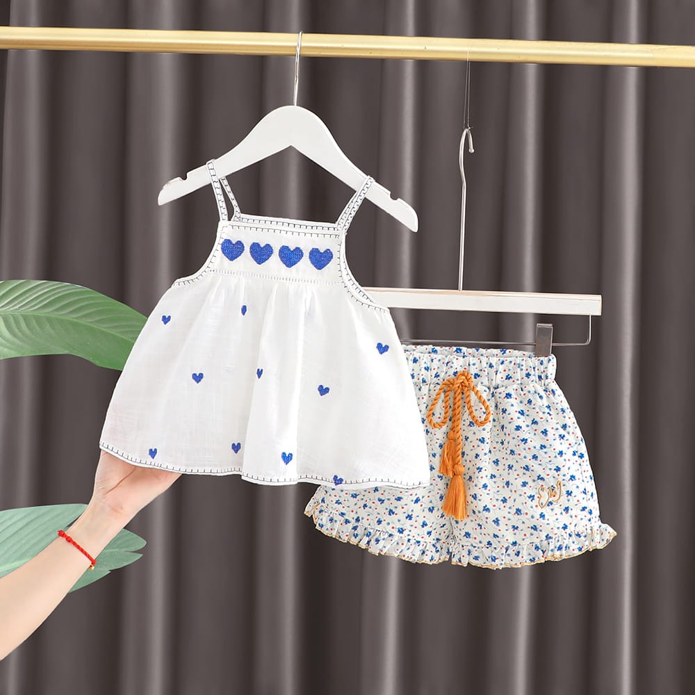 Imported Kids Stylish Top And Pant Set - Porcelain