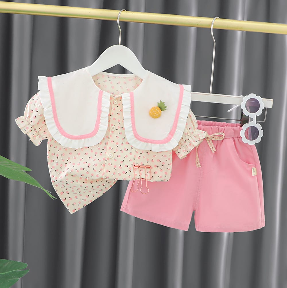 Imported Kids Stylish Top And Pant Set - Almond