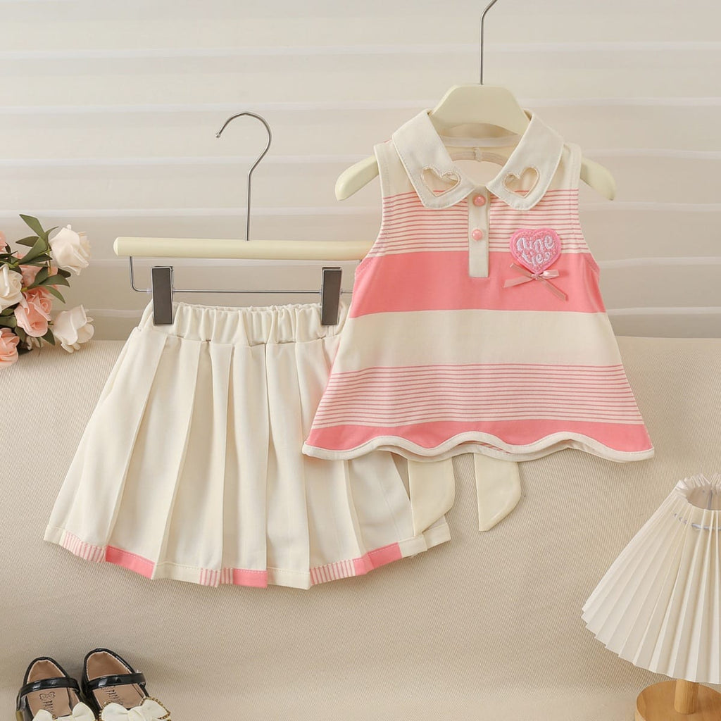 Imported Kids Stylish Top And Pant Set - Light Coral
