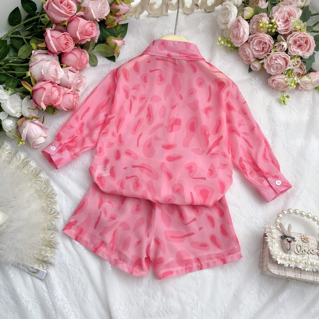 Imported Kids Stylish Top And Pant Set - Dull Pink