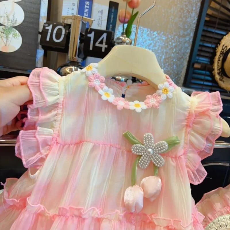Imported Girls Korean Style Frock - Blossom