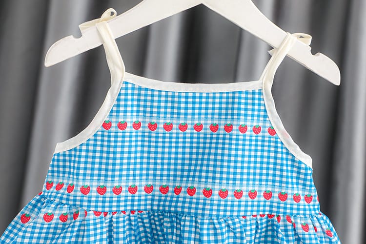 Imported Girls Korean Style Frock - Blue