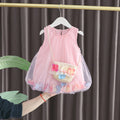 Imported Girls Korean Style Frock - Light Rose