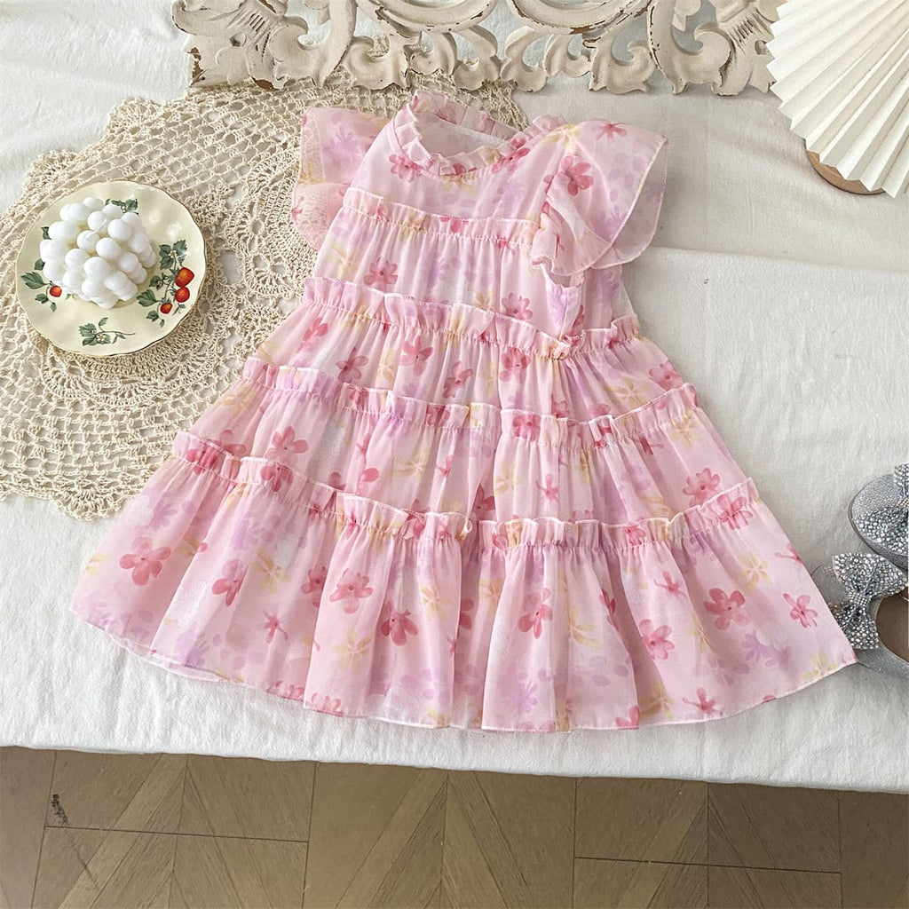 Imported Girls Korean Style Frock - Thistle