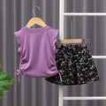 Imported Kids Stylish Top And Pant Set - Faded Purple