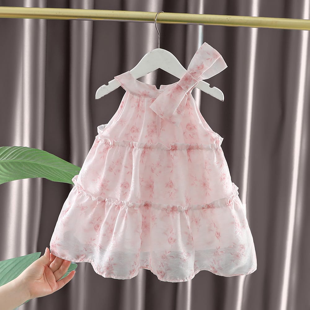 Imported Girls Korean Style Frock - Clam Shell