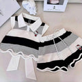 Imported Kids Stylish Top And Pant Set - White X Black