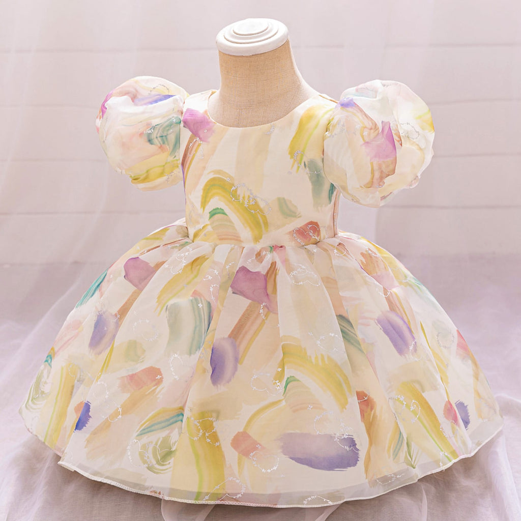 Imported Girls Korean Style Frock - Dust Storm