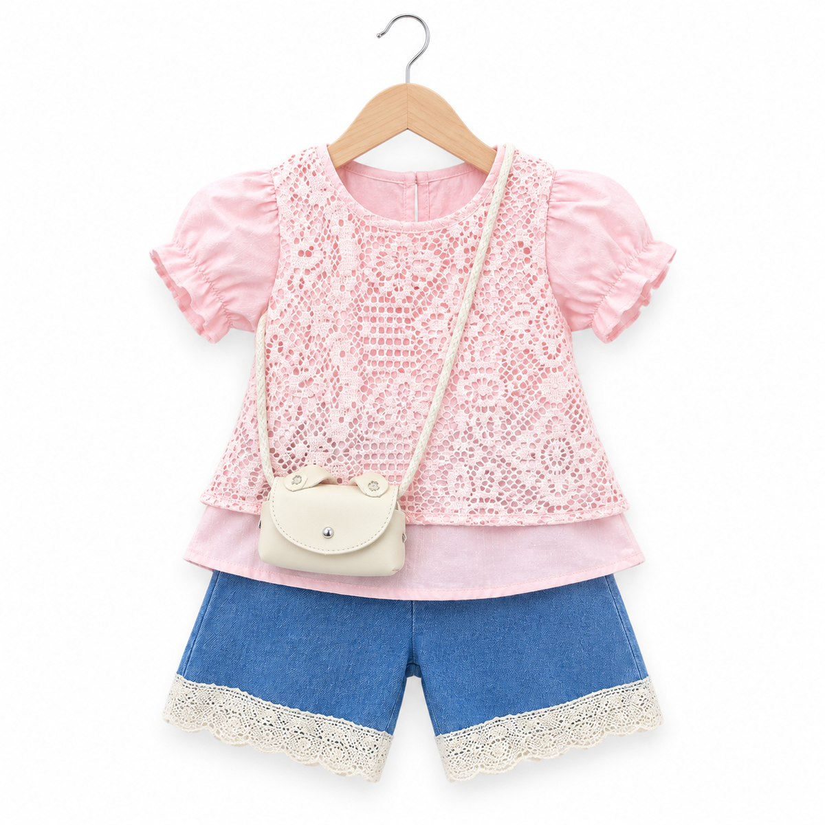 Imported Kids Stylish Top And Pant Set - Dawn Pink