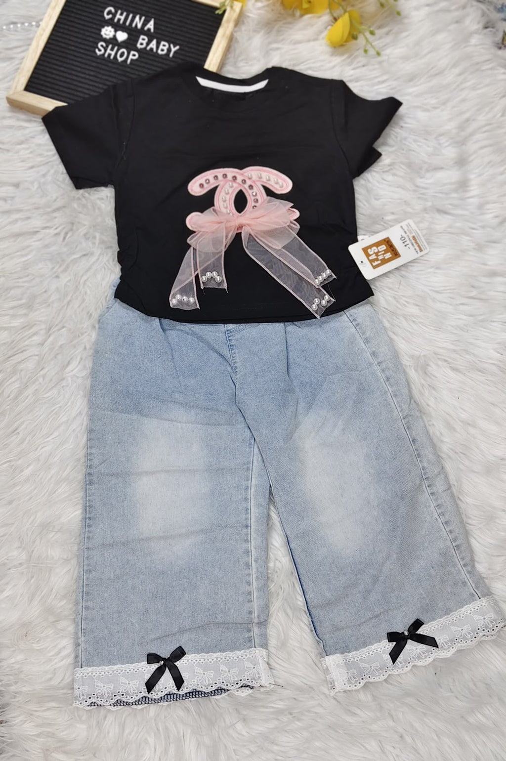 Imported Kids Stylish Top And Pant Set- Baltic Sea