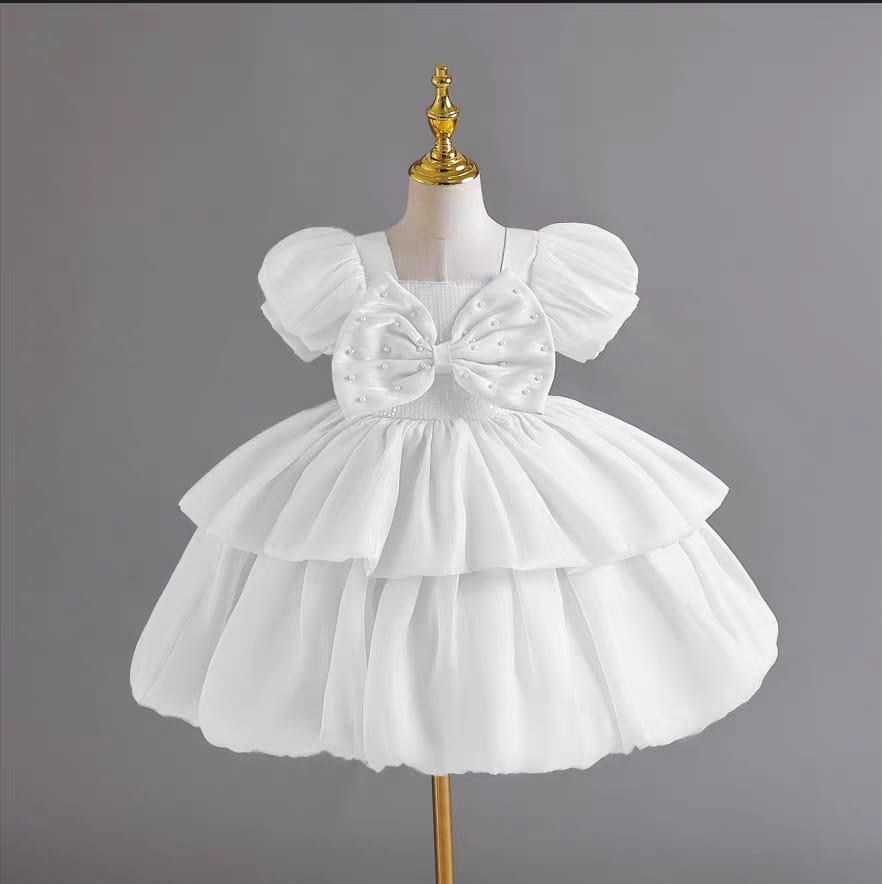 Imported Girls Korean Style Party Dress - Quill Grey